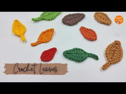 How to Crochet a Leaf | Crochet Easy Autumn Leaves in 5 Minutes! Crochet leaf motif / appliqué 🍂🍂