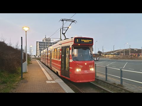 HTM tramlijn 1 Delft Tanthof - Scheveningen Noord | BN GTL8 3147 | 2022