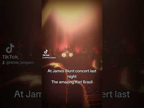 a night out with the wife at her favorite artist @JamesBlunt, but this is Karl Brazil