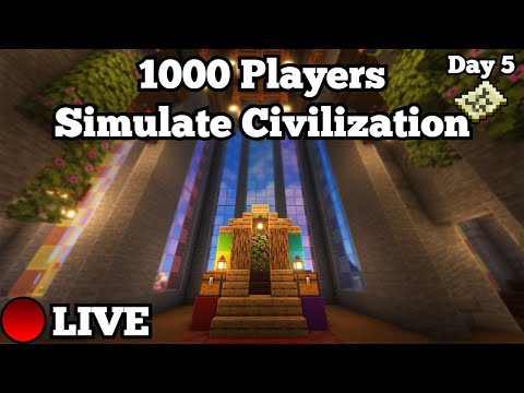1000 Players in Minecraft - The Queen's Disappearance Sparks Chaos! | Day 5