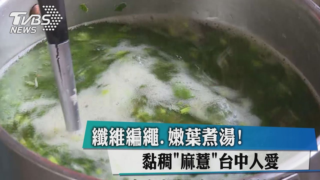 纖維編繩、嫩葉煮湯!黏稠「麻薏」台中人愛