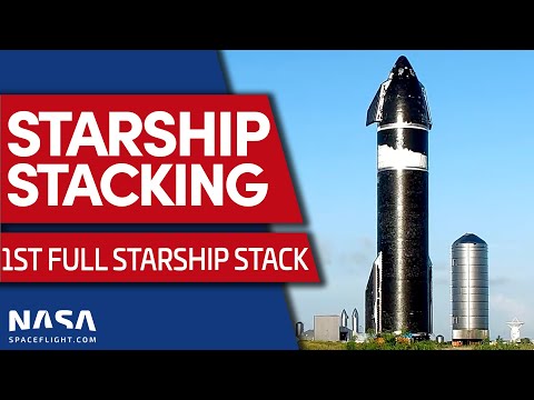 Starship Prototype Ship 20 Stacked on Super Heavy