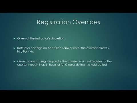 Banner 9 Guide To Registration