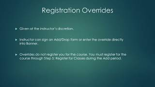 Banner 9 Guide to Registration
