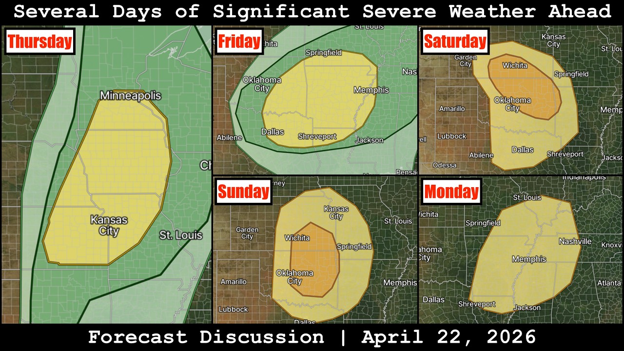 Forecast Discussion - April 22, 2026 - Several Days of Significant Severe Weather Ahead