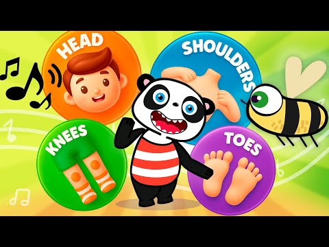 Head, Shoulders, Knees & Toes | Goofy Panda and Beebee | Kids Songs & Nursery Rhymes