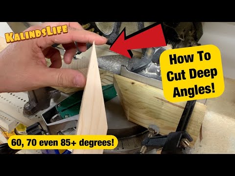 How To Make 60, 70 Or Even 85 Degree Angle Cuts On Your Miter Saw!