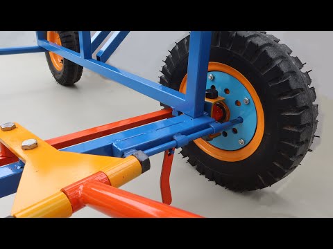 Build A Smart Dolly Vehicle Combine Mini Crane | Tips to Build Rotate Crane