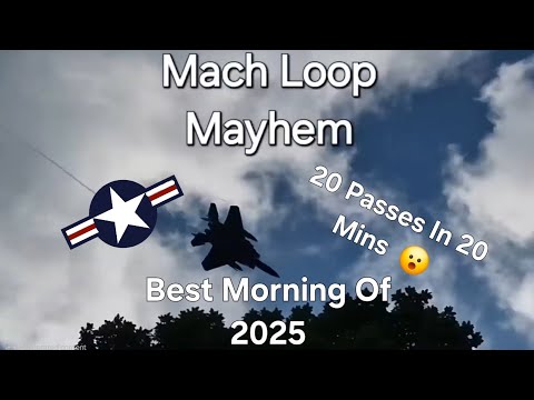 AMAZING, 20 F15 Eagles in Just 20 mins, the best Mach Loop Morning Ever 
