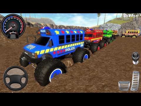 Impossible Racing Police Bus Monster Truck Stunt  2026 #5 - Driving Car Simulator - Android Gameplay
