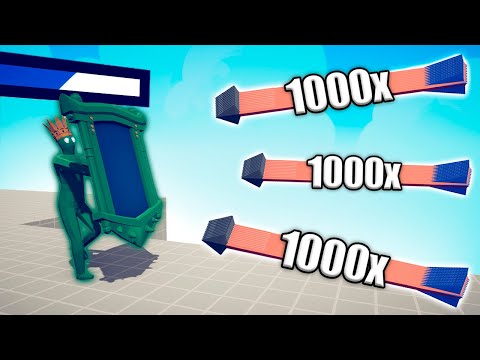 ZOMBIE KING MIRROR SHIELD vs 1000x OVERPOWERED UNITS - TABS | Totally Accurate Battle Simulator 2024