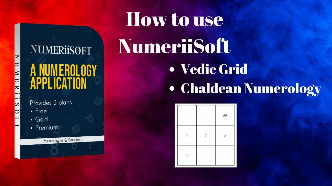How to use numerology software | Vedic grid chart | Chaldean numerology | English