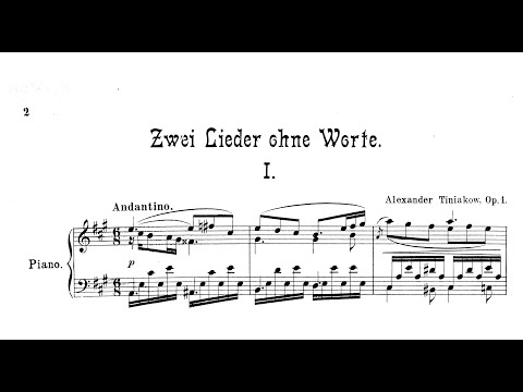 Alexander Tiniakov | Song without Words, Op.1/1