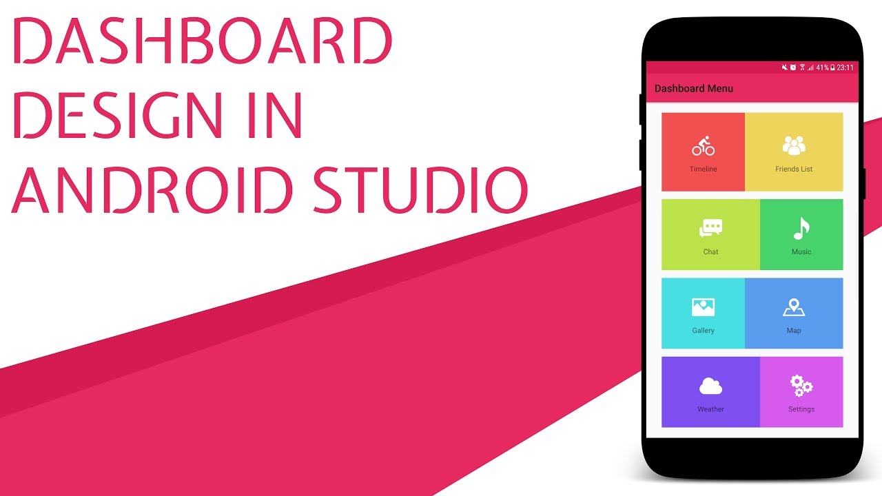 Dashboard UI design in Android Studio (With Source Code)