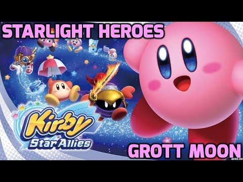 Kirby Star Allies - World 4: Starlight Heroes - Grott Moon