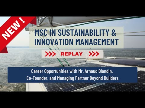Possible Career Opportunities with the MSc in Sustainability and Innovation Management Program