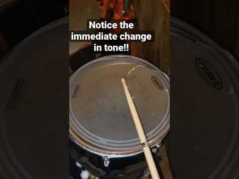 Floor tom ring too much And don’t have gaff tape or time to re-tune? Try this trick on the fly !