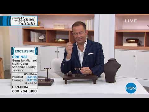 Gems by Michael MultiColor Sapphire and Ruby Cluster Ear...