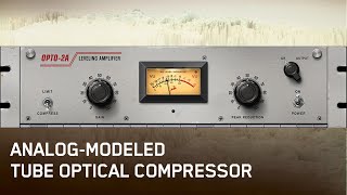 Video thumbnail for Opto-2A | 50's Compressor Limiter Recreation | Real-time Effect by Antelope Audio