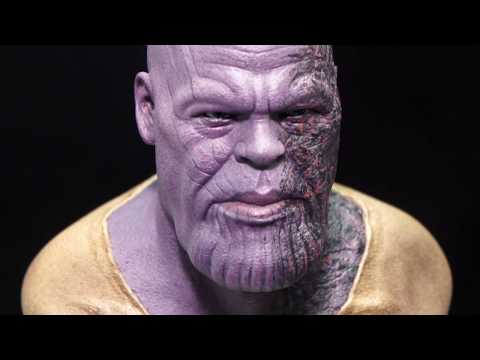 Sculpting Realistic Damaged Thanos Sculpture Timelapse - Avengers : Endgame