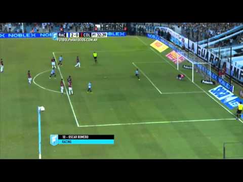Gol Romero. Racing 2 - Colón 0. Fecha 5. Primera 2015. FPT.
