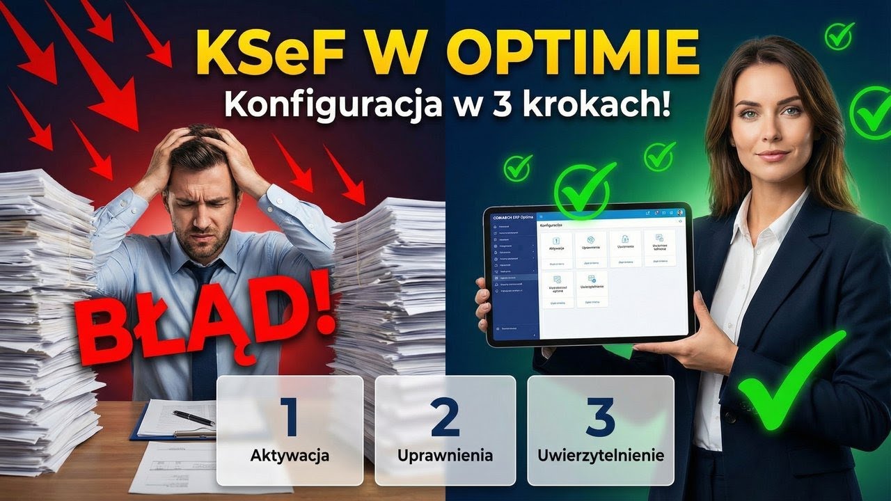 Konfiguracja KSeF w Comarch ERP Optima — w 3 krokach