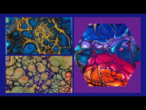 #81 How to do an Easy for Beginners Sheleeart Blooms and Swipes on 4" Coasters @shanbfluidart3341