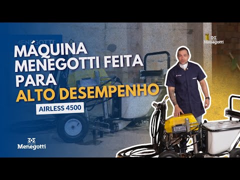Maquina de Pintura Airless MMA4500 com Motor 4500W Monofásico 220V MENEGOTTI-40860284 - Vídeo
