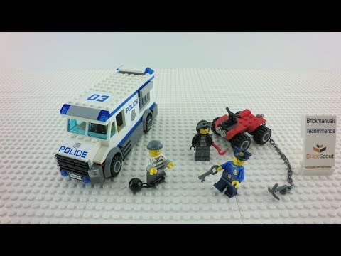 60043 Prisoner Transporter LEGO® City 4K Speed Build Review by Brickmanuals