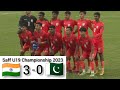 Saff U19 Championship Final Football Match 2023-24 🇮🇳 India vs Pakistan 🇵🇰 (3-0)