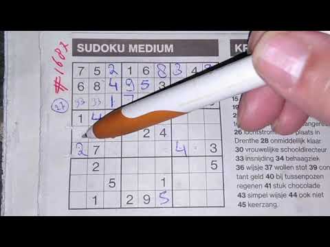 No problem with this one, Sudoku friends! (#1687) Medium Sudoku puzzle. 10-05-2020