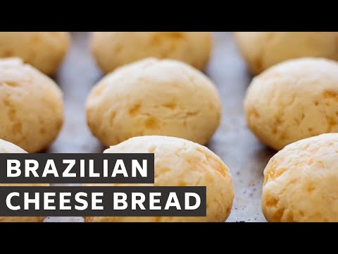 Brazilian Cheese Bread Recipe (Pão de Queijo) - Gluten Free easy cheese bread!