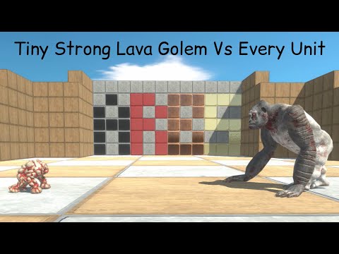 Tiny Strong Lava Golem Vs Every Unit ARBS |Animal Revolt Battle Simulator