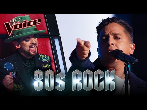 Incredible 80s ROCK ANTHEMS in the Blind Auditions of The Voice 🤘 | Top 10
