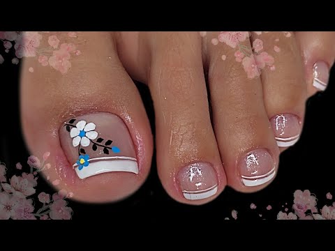 UÑAS DECORADAS SENCILLAS Y BONITAS | uñas para pies fáciles