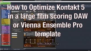 HOW TO Kontakt Optimization in your DAW with large film/orchestral templates - UPDATE COMING 5/2019