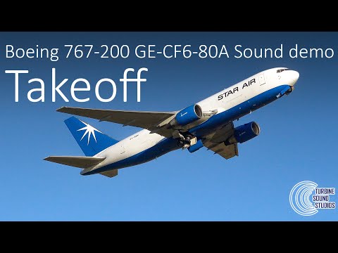 Boeing 767-200 GE-CF6-80A sound demo 2