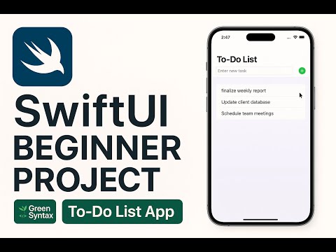 Build a To-Do List App in SwiftUI | iOS SwiftUI Project for Beginners 2025 🚀