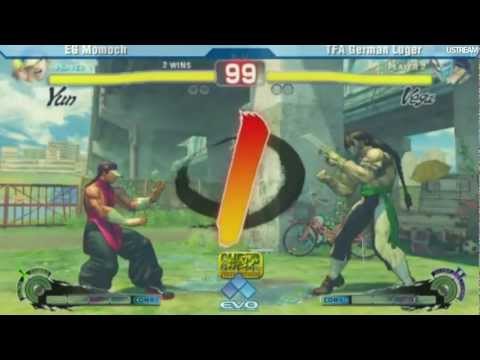 EVO 2011 - SSF4 AE - Momochi (Yun) vs German Luger (Vega)