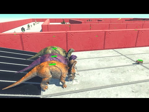 Impossible Maze - Triceratops Trio ARBS | Animal Revolt Battle Simulator