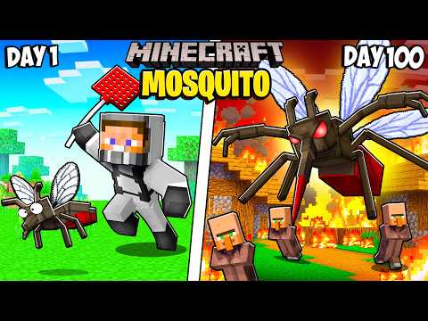 I Survived 100 Days as a Mosquito in Minecraft!