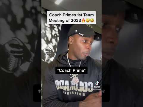 Coach Primes First Team Meeting of 2023 at Colorado🔥🤣🤣 #deionsanders #thaddboii #cuboulder