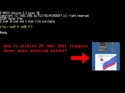 How To Archive Fujitsu FM-7 (77/77AV) 2D Floppy Disks (No Vocal Commentary)