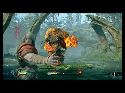 God of War: Giant fire golem fight