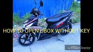 How to open UBOX in Mio i125 without key