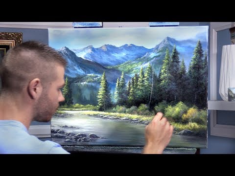 Evergreen Forest & Large Mountain | Paint with Kevin ®