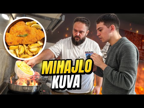 PREŽIVLJAVANjE u KUHINjI - UČIM MIHAJLA KAKO DA NAPRAVI BEČKU ŠNICLU i POMFRIT !!! 