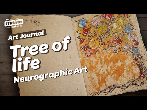 Art Journal - Tree of Life with Neurographic Art