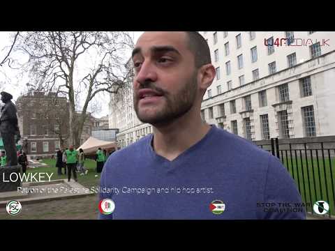 Protest for Gaza: Stop The Killing Now: Lowkey interview London