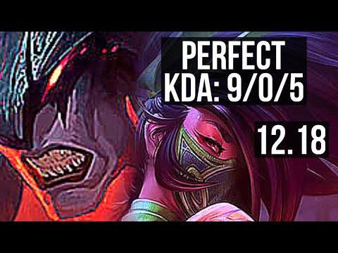 AATROX vs AKALI (TOP) | Rank 1 Aatrox, 9/0/5, 7 solo kills, Legendary | EUW Challenger | 12.18